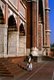 India: A man leaves the main hall after his early morning prayers, the Jama Masjid, India’s largest mosque, Delhi